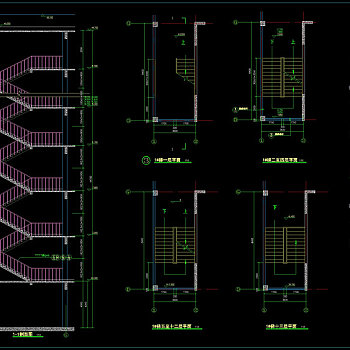 一号楼梯cad详图