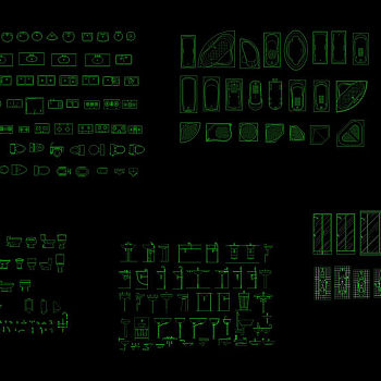 洁具常用模块cad图纸
