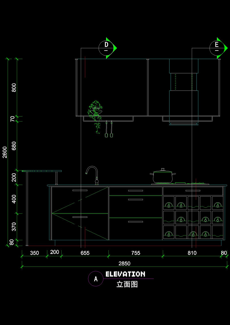 <a href=https://www.yitu.cn/sketchup/chufang/index.html target=_blank class=infotextkey><a href=https://www.yitu.cn/su/8620.html target=_blank class=infotextkey>厨房</a></a>立面cad素材