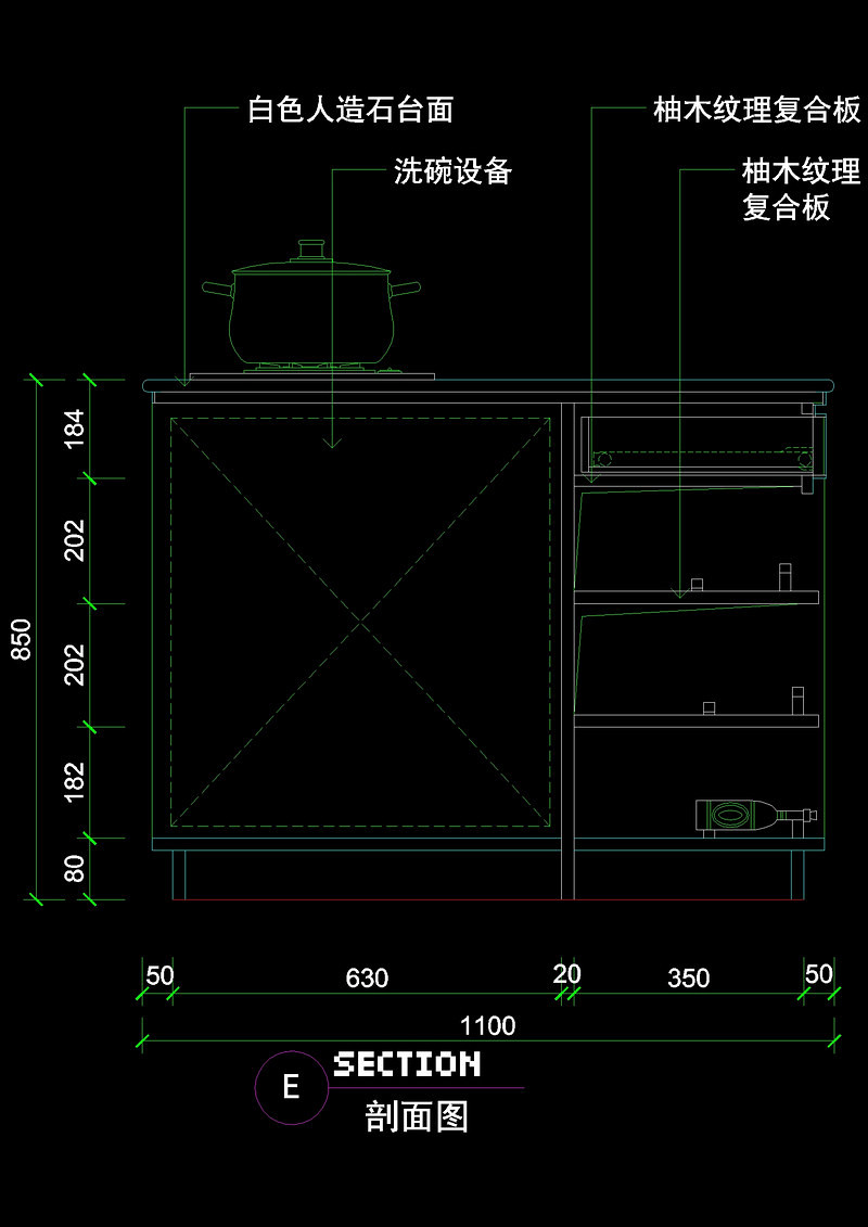 <a href=https://www.yitu.cn/sketchup/chufang/index.html target=_blank class=infotextkey><a href=https://www.yitu.cn/su/8620.html target=_blank class=infotextkey>厨房</a></a>立剖面cad图块素材