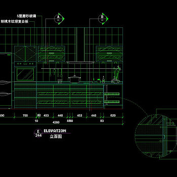 厨房立面图块cad图块