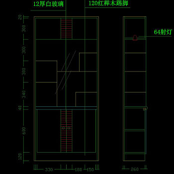 柜子图块立面cad图纸