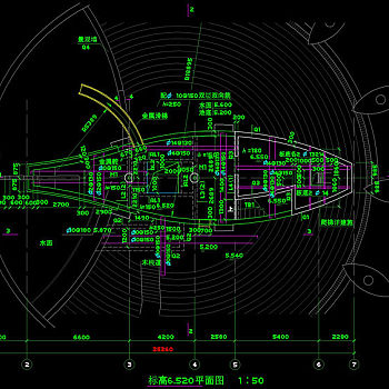 游乐船结构cad图纸