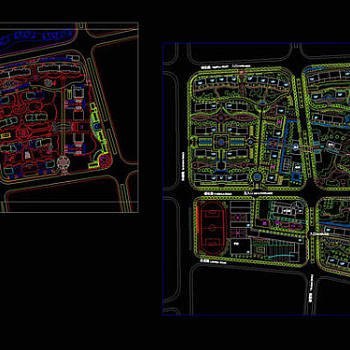 多层小区景观素材cad图纸