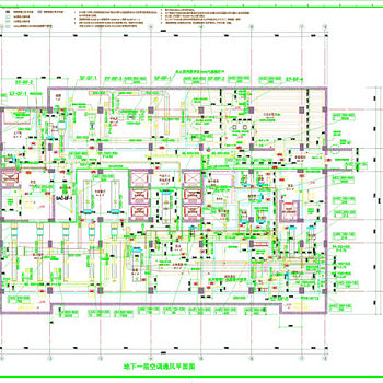 地下一层空调通风CAD图纸