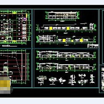展厅全套cad施工设计图纸