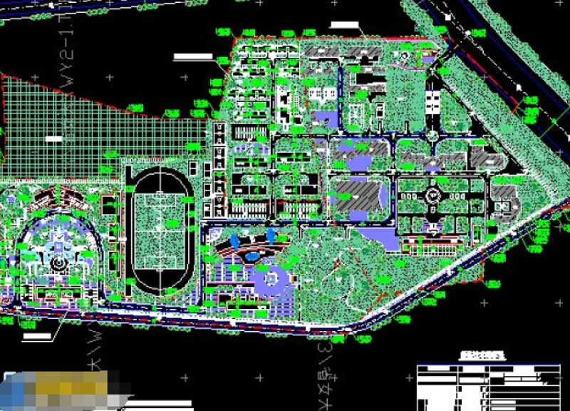 湖南省女大校园cad规划<a href=https://www.yitu.cn/su/7590.html target=_blank class=infotextkey>设计</a>施工图