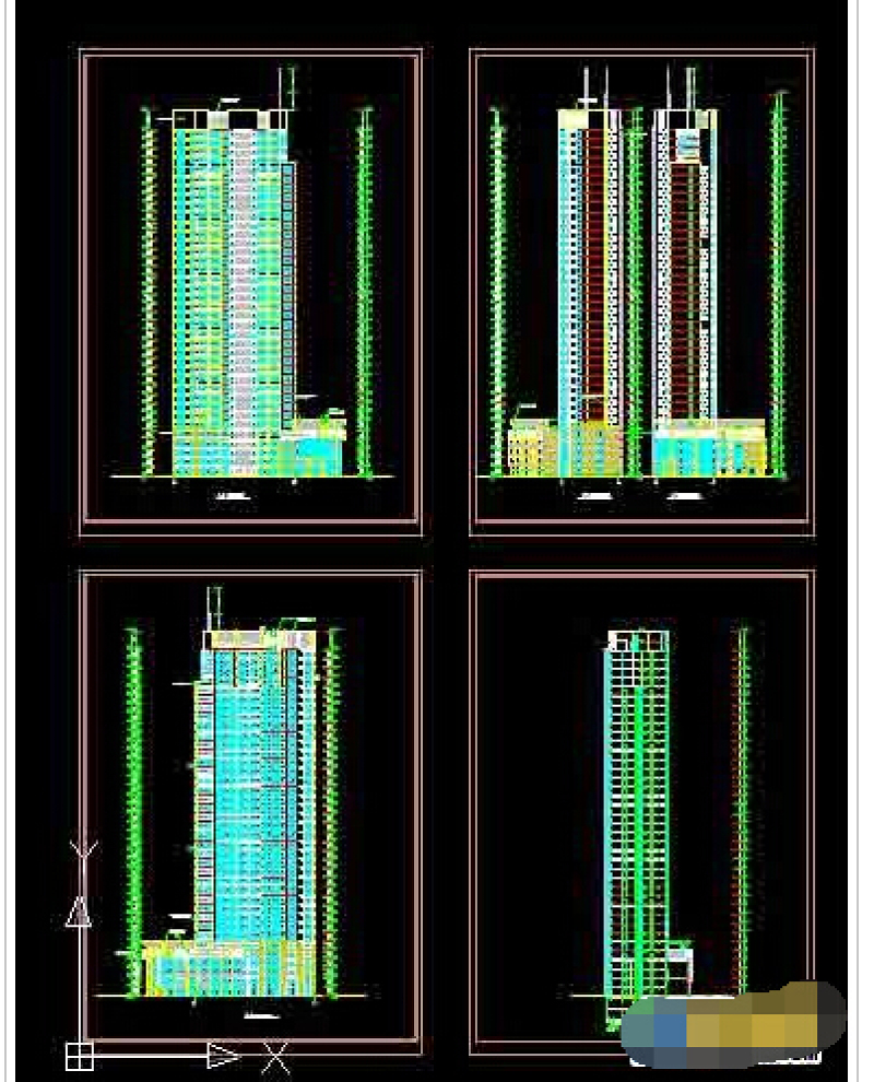 某高层公寓<a href=https://www.yitu.cn/su/8159.html target=_blank class=infotextkey>楼</a>建筑cad施工图