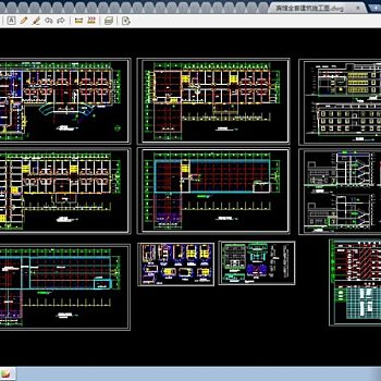 全套宾馆设计CAD施工设计图纸