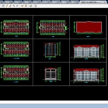 某大学高校宿舍cad建筑方案图纸