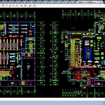 某大型超市CAD规划平面方案设计图