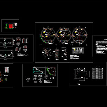 23米直径机械加速澄清池CAD机械图纸