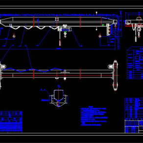A型电动单梁起重机CAD机械图纸