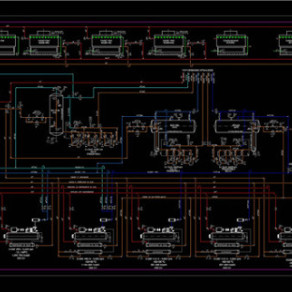 氨气管道流程图CAD机械图纸