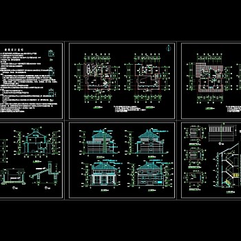 别墅建筑全套图纸CAD图纸