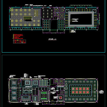 会所天花装饰图CAD图纸