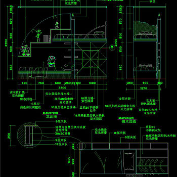 儿童床设计CAD剖面设计
