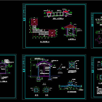 某公园花架CAD图纸