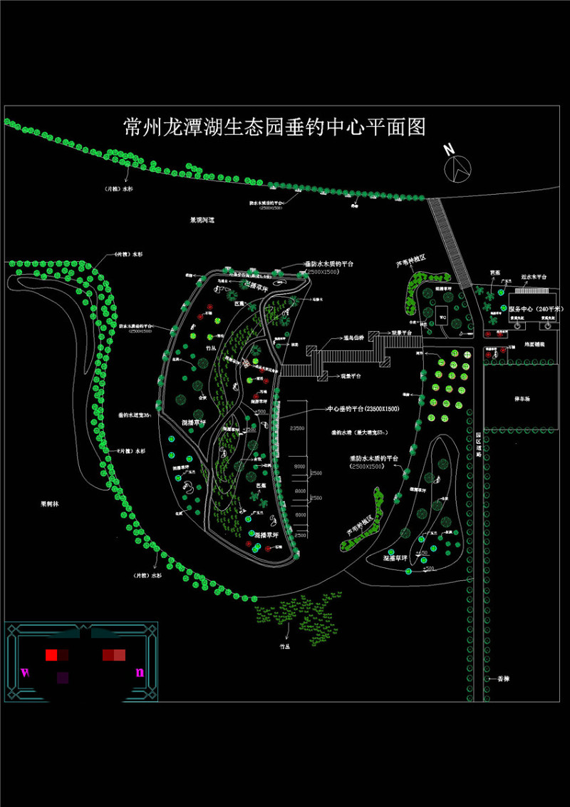 垂钓小岛CAD景观<a href=https://www.yitu.cn/su/7937.html target=_blank class=infotextkey>图纸</a>