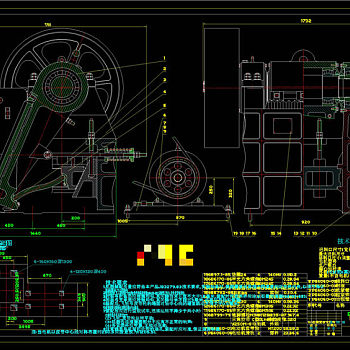 颚式破碎机CAD机械图纸