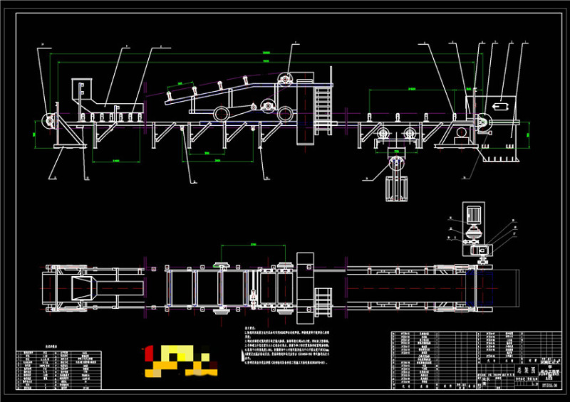 多点卸料带式输送机总装配图CAD机械<a href=https://www.yitu.cn/su/7937.html target=_blank class=infotextkey>图纸</a>