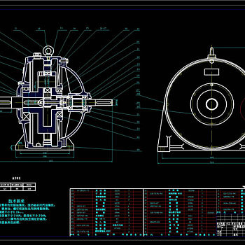 行星减速器CAD机械图纸