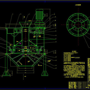 熟料圆锥式破碎机装配图cad机械工业图纸