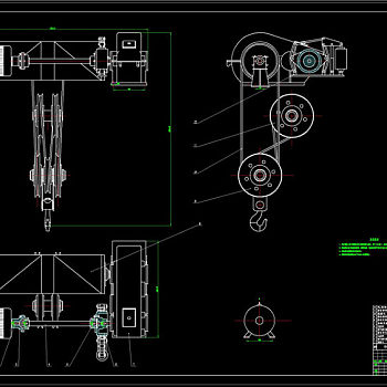 起升机构二维图CAD机械图纸