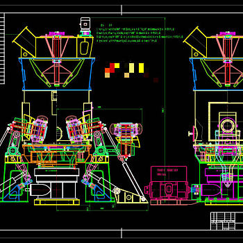 立磨总图CAD机械图纸