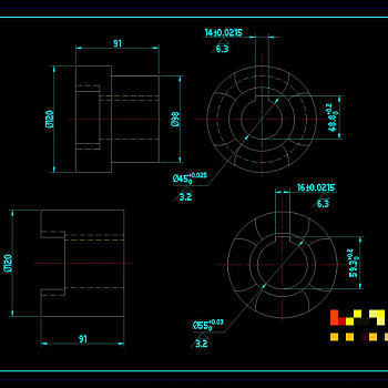 连轴器CAD机械图纸