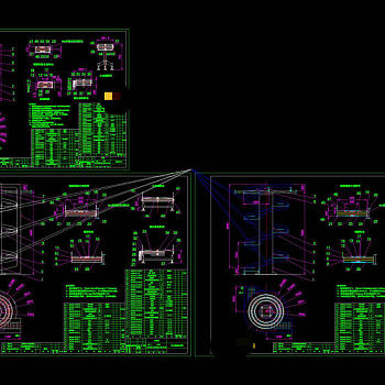 螺旋升降机总装图CAD机械图纸