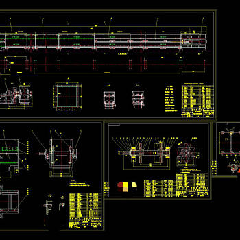 埋料刮板输送机CAD机械图纸