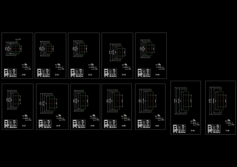 大小链轮<a href=https://www.yitu.cn/su/7590.html target=_blank class=infotextkey>设计</a>CAD机械<a href=https://www.yitu.cn/su/7937.html target=_blank class=infotextkey>图纸</a>