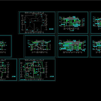 别墅设计大样cad图纸