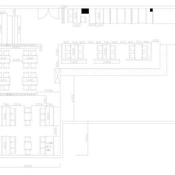 饺子馆CAD平面布局图