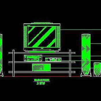 电视机图块、视听设备图块、影院音响组合图块、电脑CAD图块48