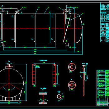 30立方米卧式储罐CAD图纸