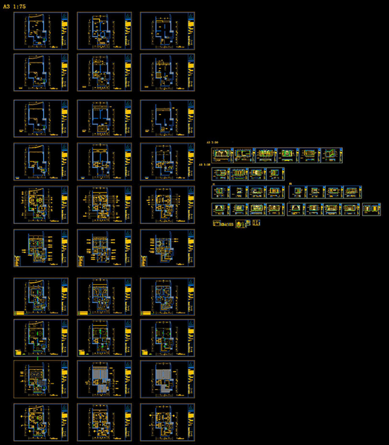 简欧家装全套CAD<a href=https://www.yitu.cn/su/7937.html target=_blank class=infotextkey>图纸</a>