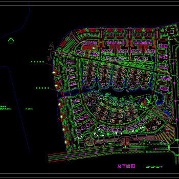 上海某别墅区cad总图