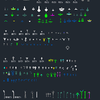 cad灯具立面图