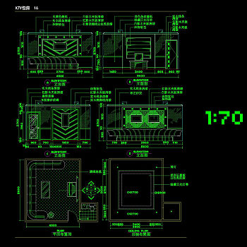KTV装修cad图纸