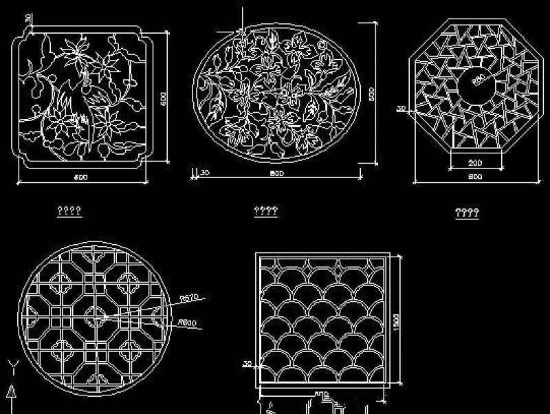 中式<a href=https://www.yitu.cn/sketchup/huayi/index.html target=_blank class=infotextkey>花</a><a href=https://www.yitu.cn/sketchup/chuang/index.html target=_blank class=infotextkey>窗</a>CAD图块详图