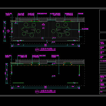二层茶艺平面图cad图纸