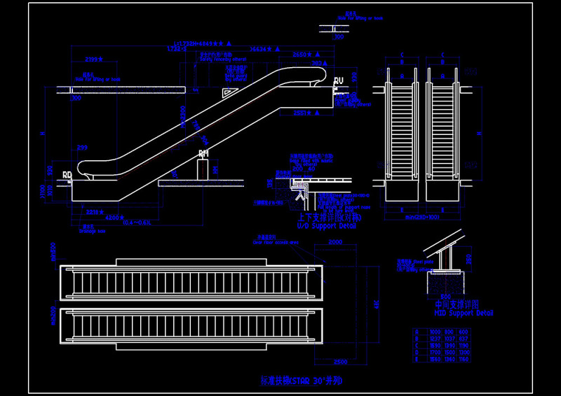 标准扶梯cad<a href=https://www.yitu.cn/su/7937.html target=_blank class=infotextkey>图纸</a>