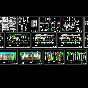 六层住宅楼全套建筑施工图cad图纸