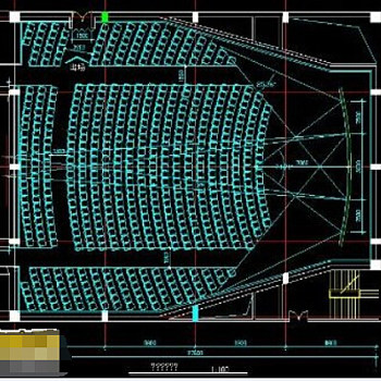 大型电影院cad建筑施工设计图