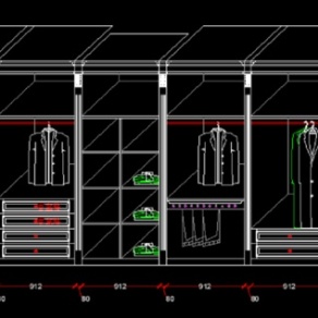 衣柜cad内部结构图图片