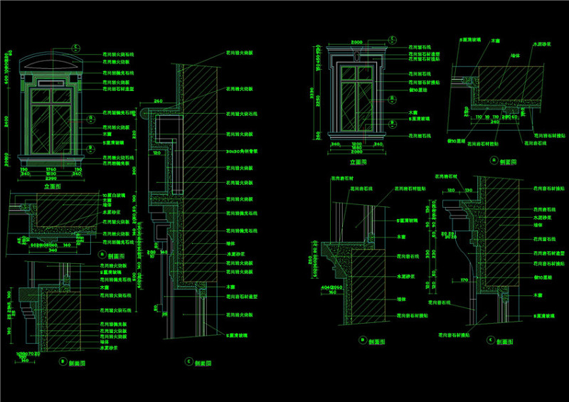 西式<a href=https://www.yitu.cn/sketchup/chuang/index.html target=_blank class=infotextkey>窗</a>户<a href=https://www.yitu.cn/su/7590.html target=_blank class=infotextkey>设计</a>CAD<a href=https://www.yitu.cn/su/7937.html target=_blank class=infotextkey>图纸</a>