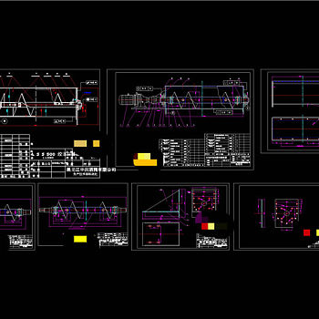螺旋输送机CAD机械图纸