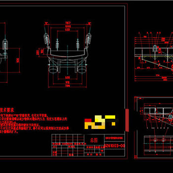 惯性振动给料机总图CAD机械图纸